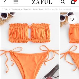 *NEW* Ruffle Neon Orange Bikini Swimsuit